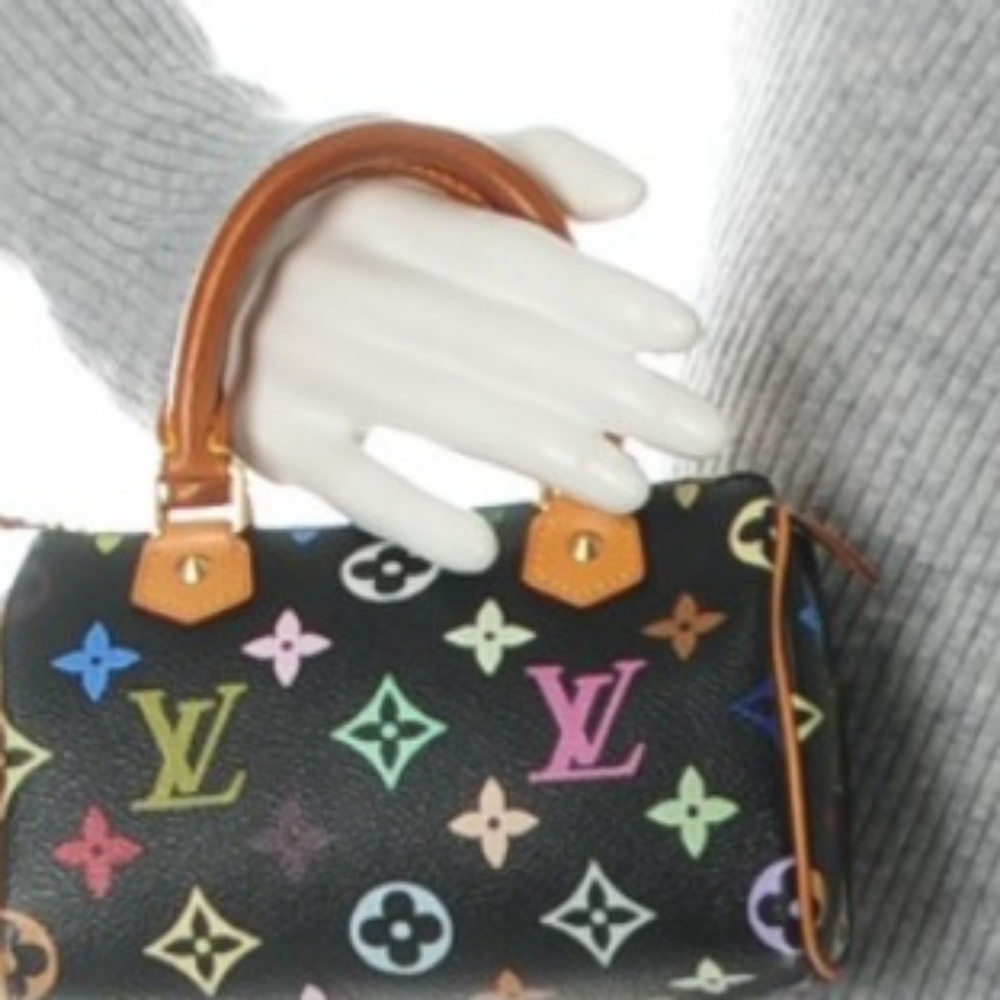 Authentic LOUIS VUITTON Multicolor Mini Sac HL Speedy in Black. - Picture 11 of 17